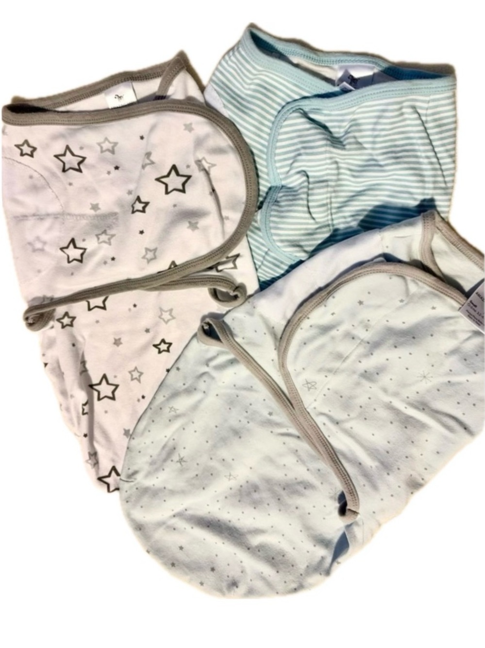 Set of 3 Amazing Baby Swaddles Wraps 0-3m/small